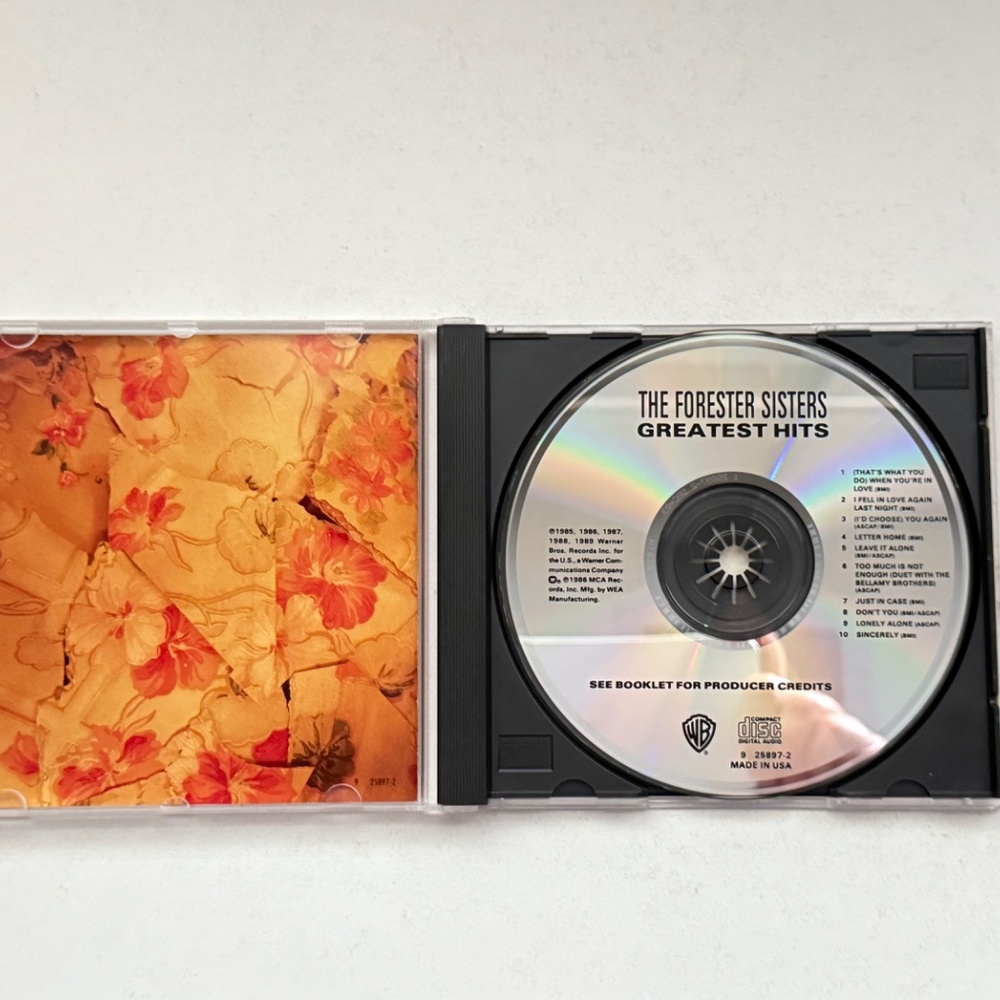 The Forester Sisters Greatest Hits CD, Warner Bros. Records, 1989 - Picture 4 of 4